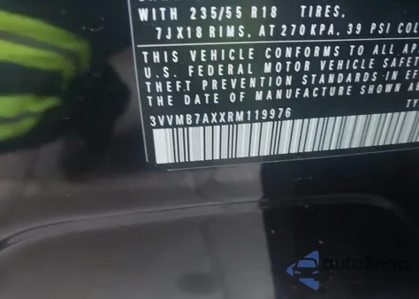 2024 Volkswagen Tiguan 2.0T Se/2.0T Wolfsburg Edition z USA, uszkodzony, nr VIN 3VVMB7AXXRM119976